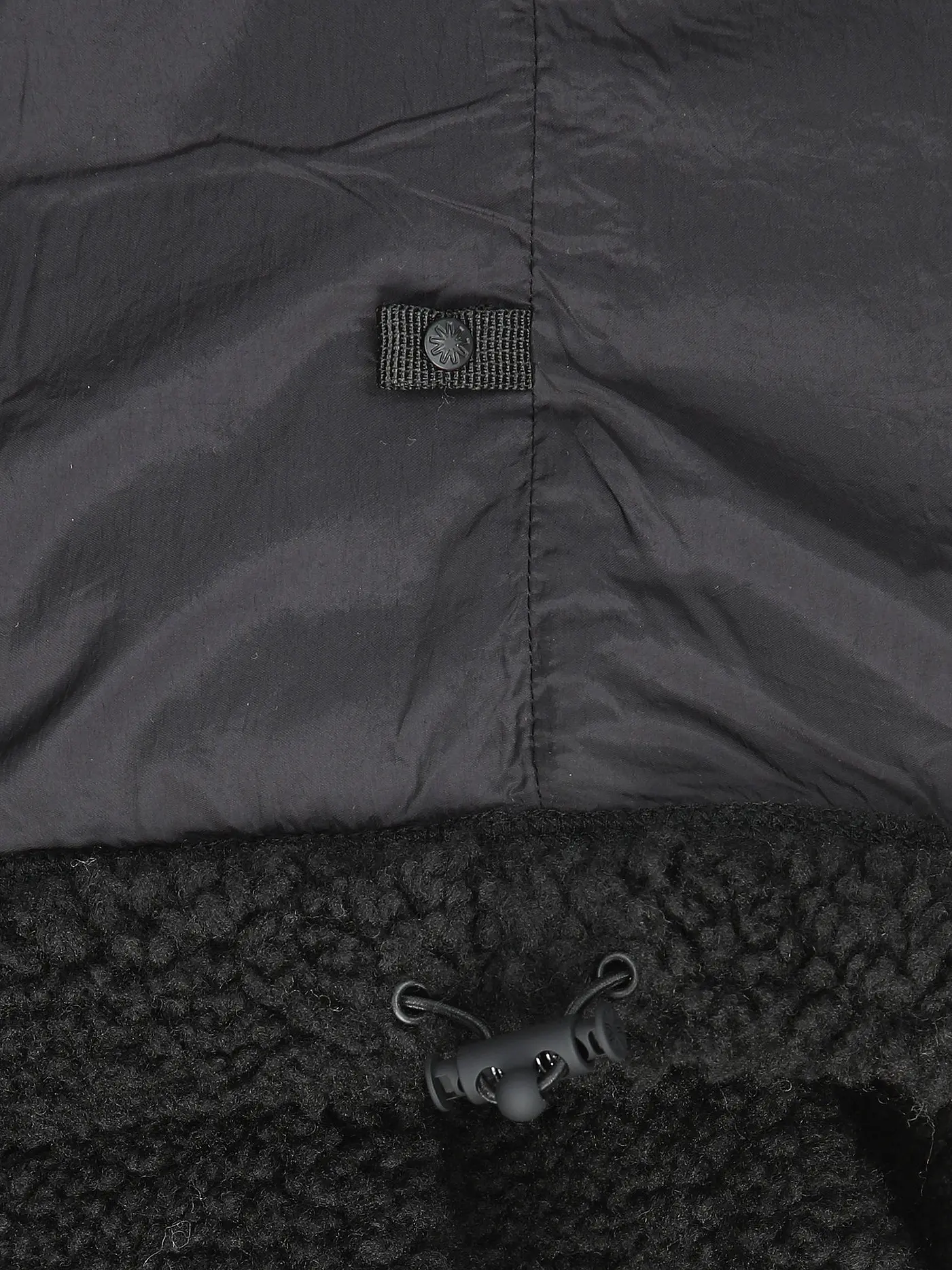 RAINS | Jacke in Felloptik KOFU | schwarz