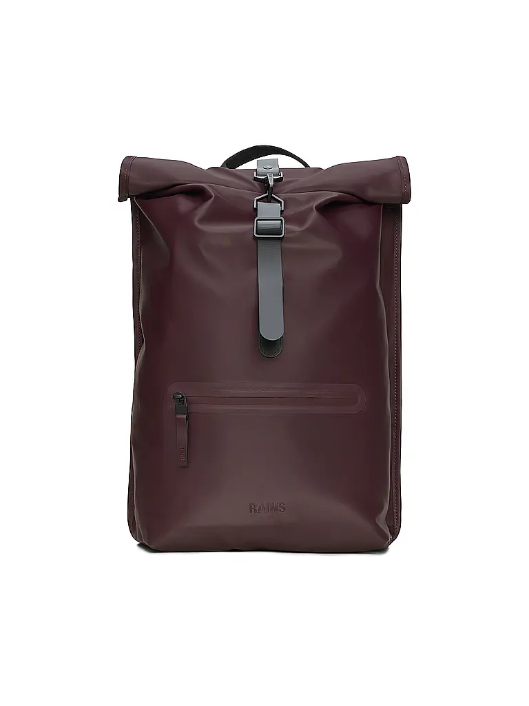 RAINS | Rucksack ROLLTOP | dunkelrot