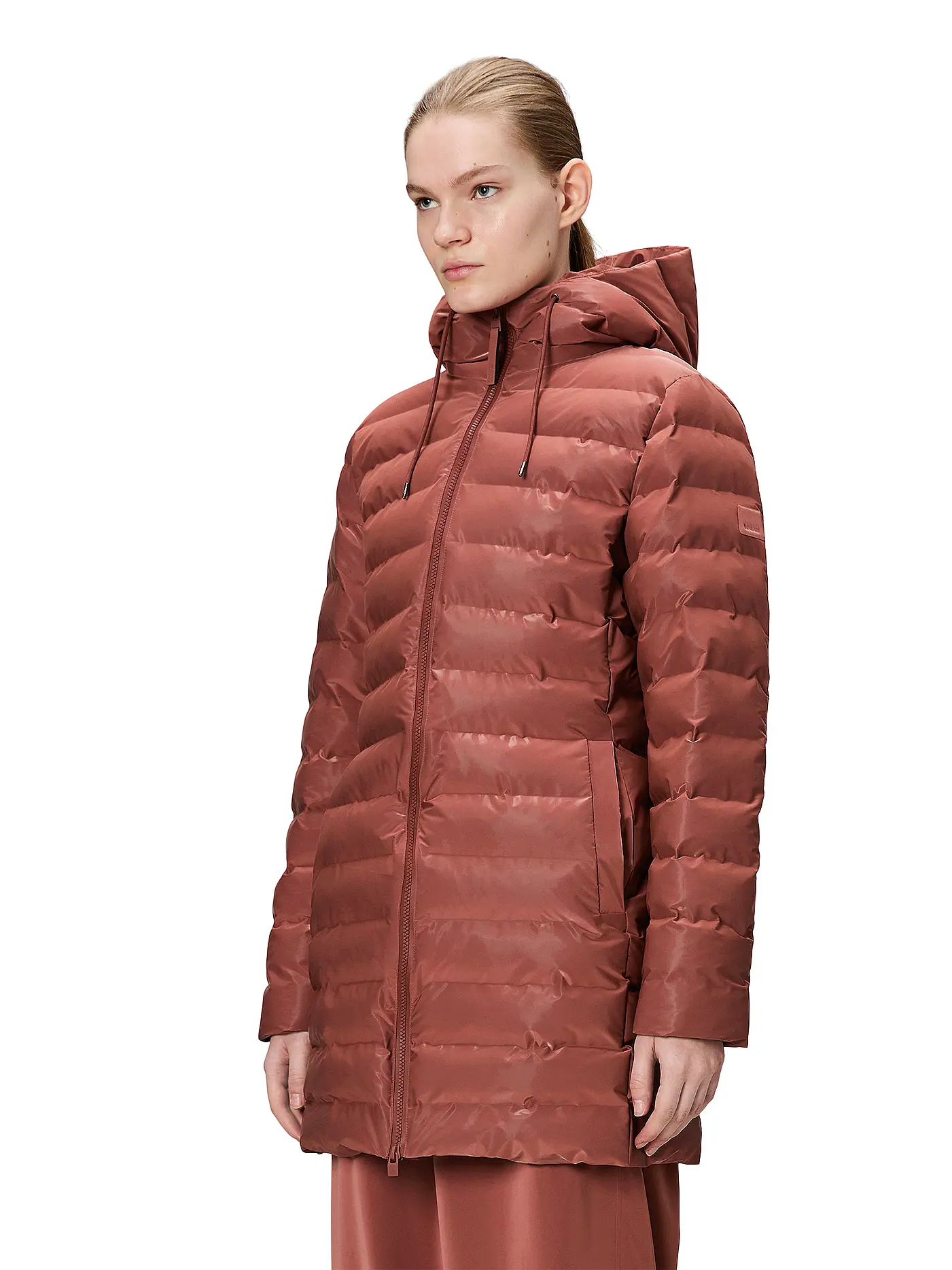 RAINS | Steppjacke LOHJA LONG  | orange