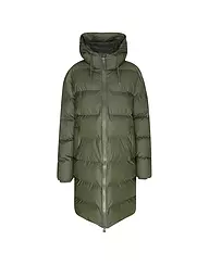 RAINS | Steppmantel ALTA LONGER PUFFER JACKET | dunkelgrün
