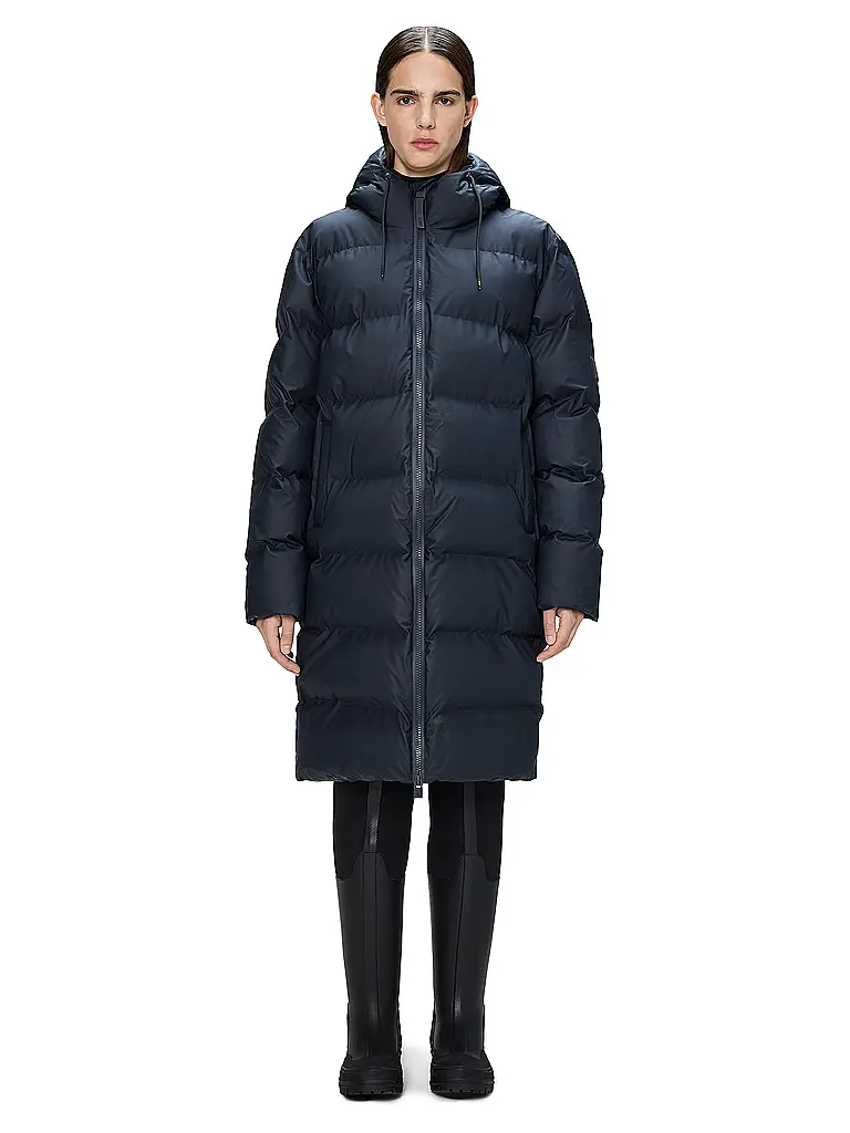 RAINS | Steppmantel ALTA LONGER PUFFER JACKET | dunkelblau