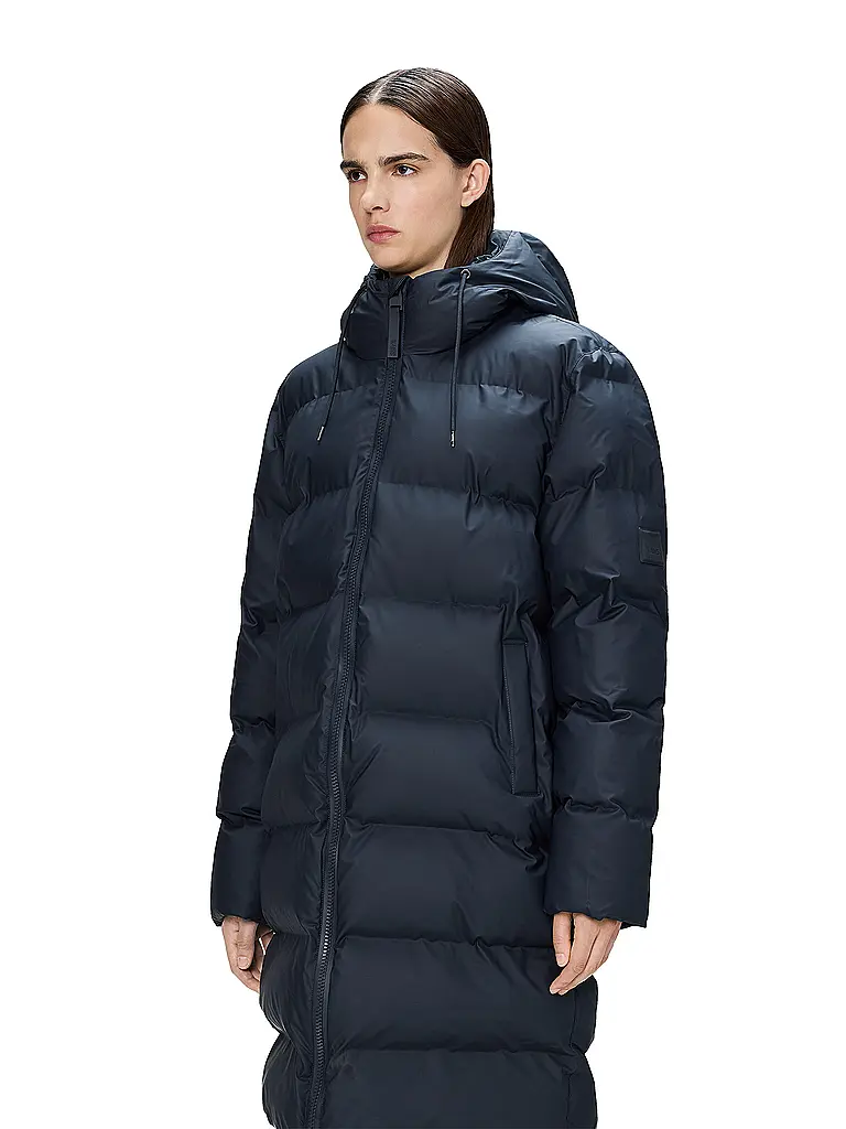 RAINS | Steppmantel ALTA LONGER PUFFER JACKET | dunkelblau