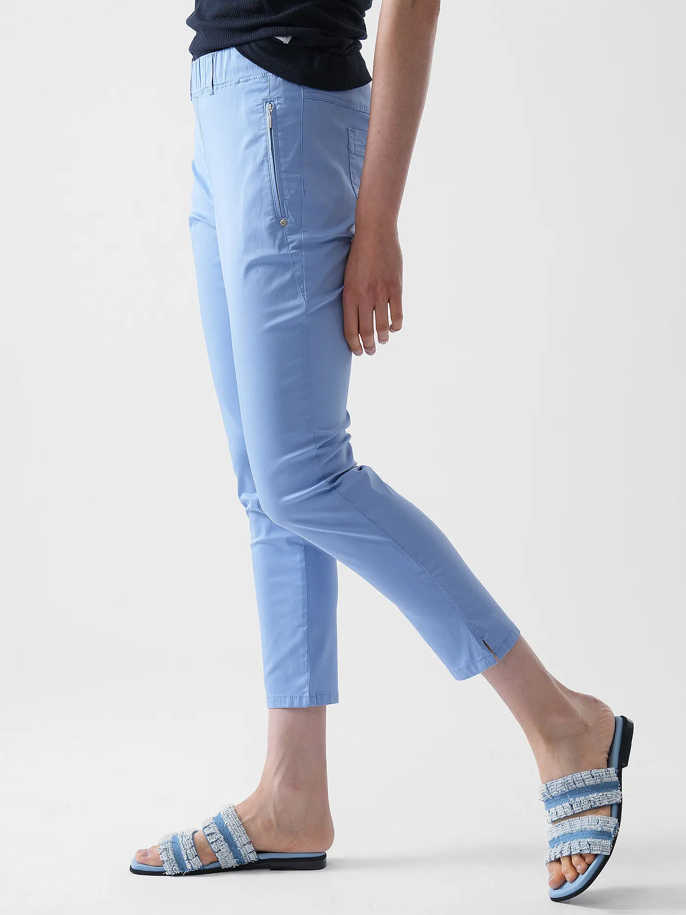 RAPHAELA BY BRAX | Hose Super Slim Fit 6/8 LAVINA ZIP | hellblau