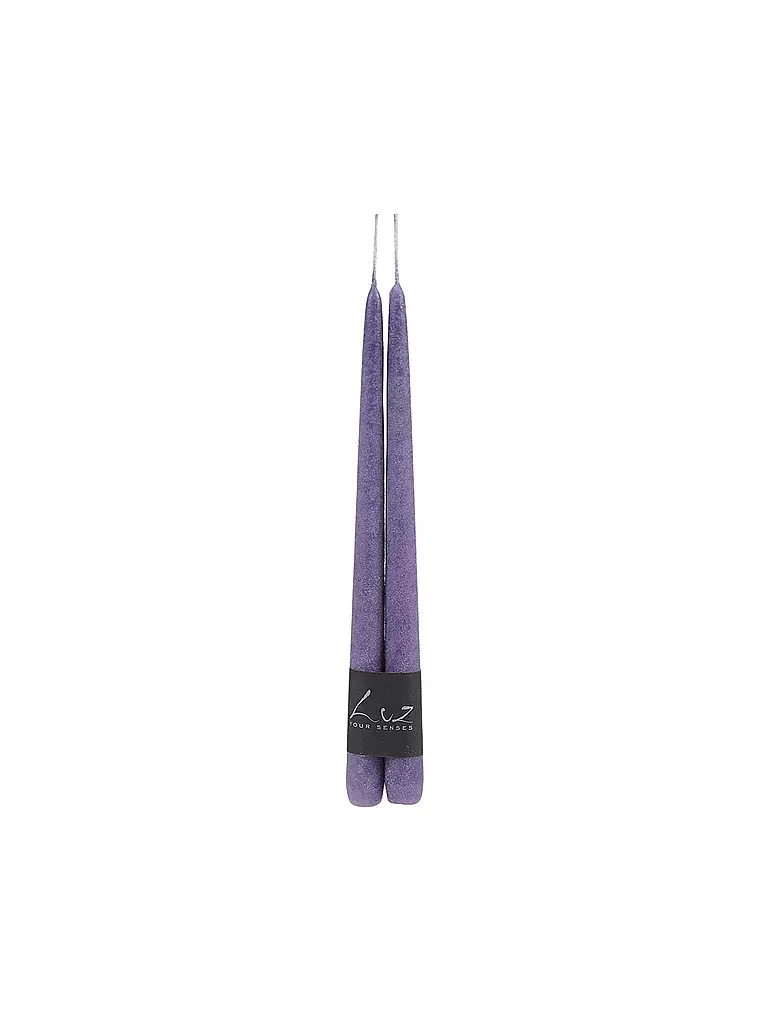 RASTELI | Paar Spitzkerzen 30cm Luz Your Senses Patrician Purple | lila