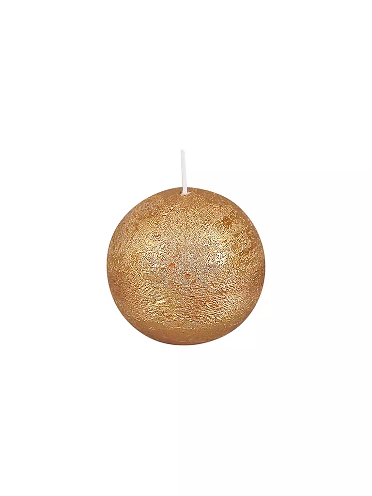 RASTELI | Rustike Kugelkerze - Luz Your Senses 8cm Gold | gold