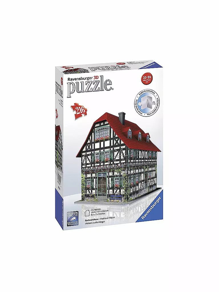 RAVENSBURGER | 3D Puzzle - Fachwerkhaus  216-teilig  | transparent