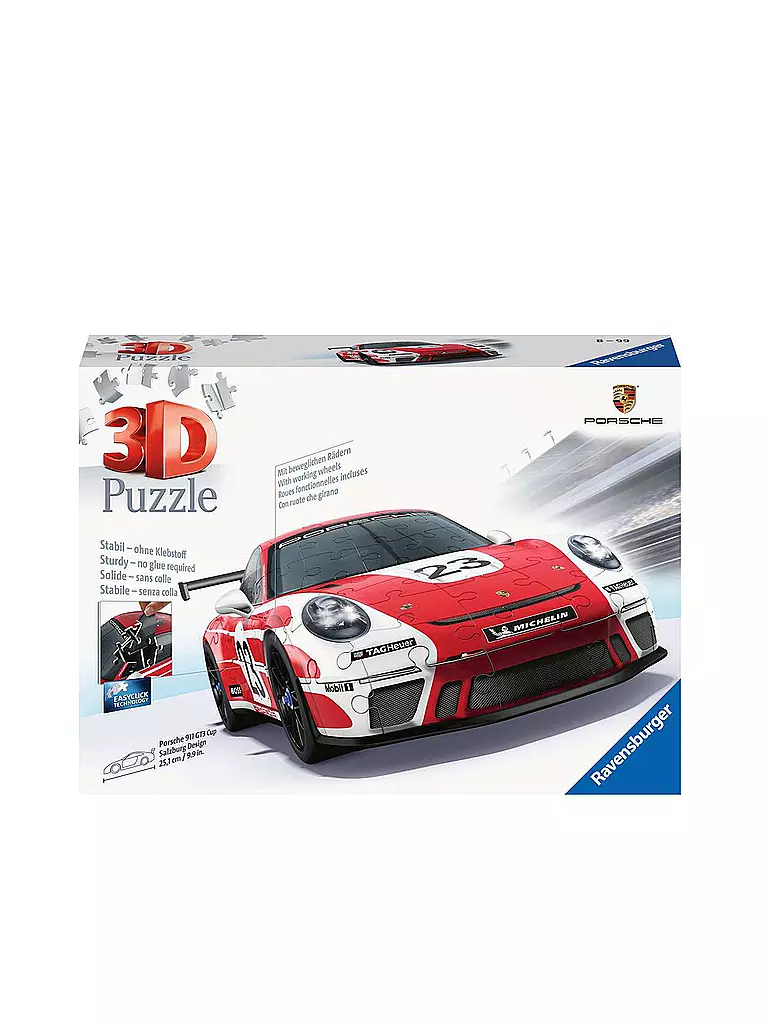 RAVENSBURGER | 3D Puzzle - Porsche 911 GT3 Cup Salzburg Design | keine Farbe