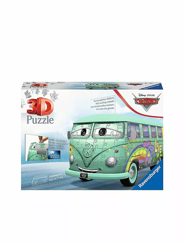 RAVENSBURGER | 3D Puzzle - Volkswagen T1 Cars Fillmor | keine Farbe