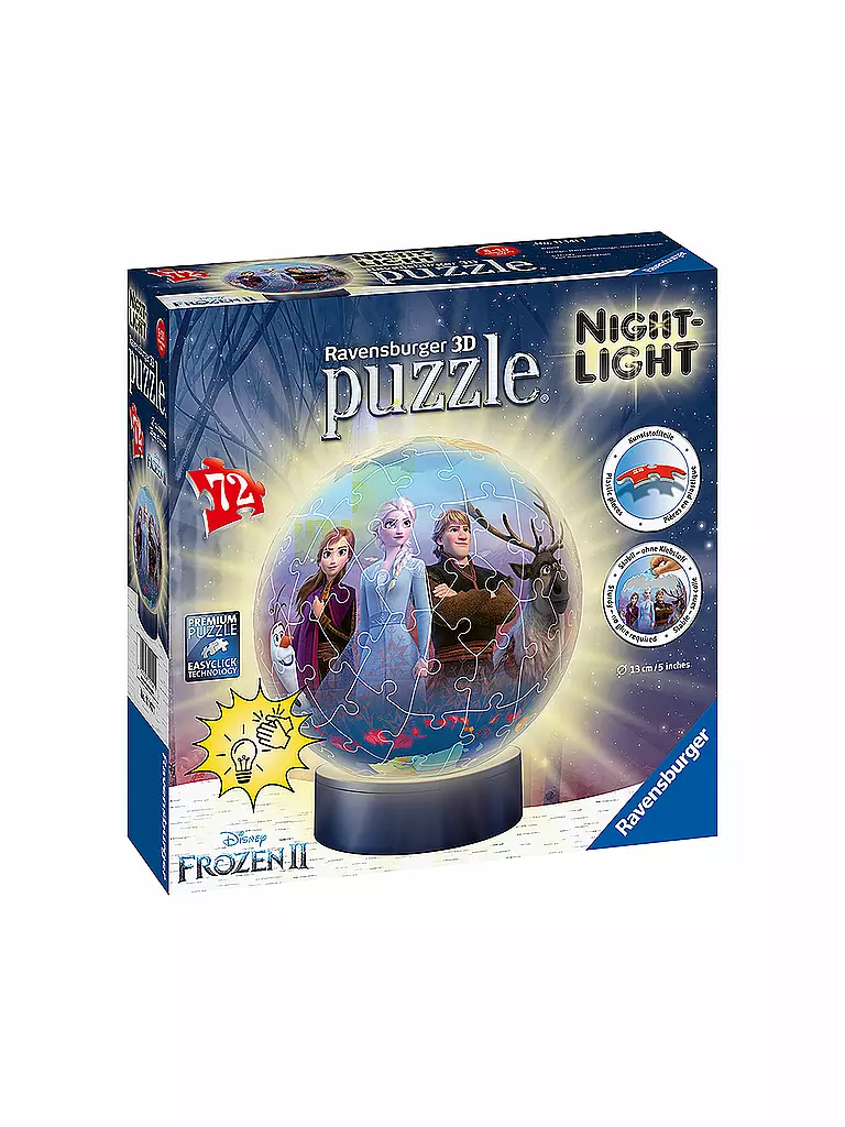 RAVENSBURGER | 3D Puzzle-Ball - Nachtlicht - Frozen 2 | keine Farbe