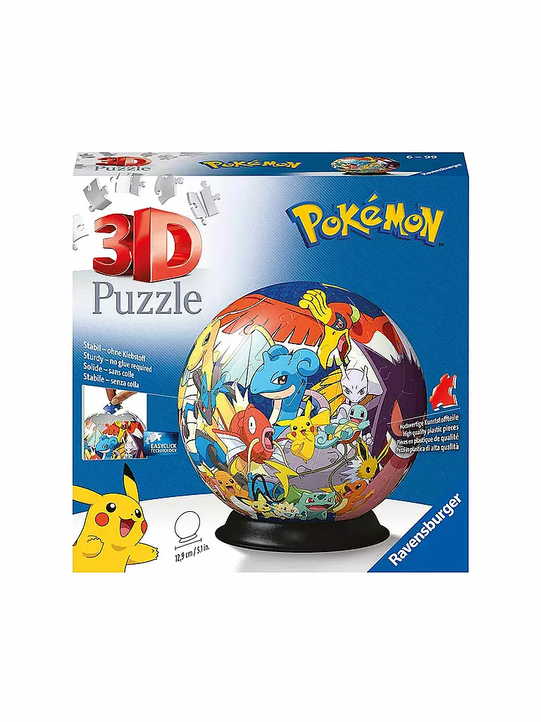 RAVENSBURGER | 3D Puzzleball Pokemon  72 Teile | keine Farbe