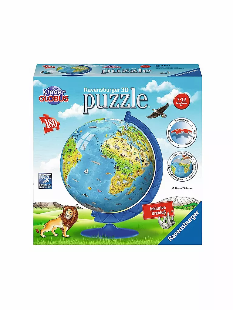 RAVENSBURGER | 3D-Puzzle-Ball "Kindererde" 108 Teile | transparent