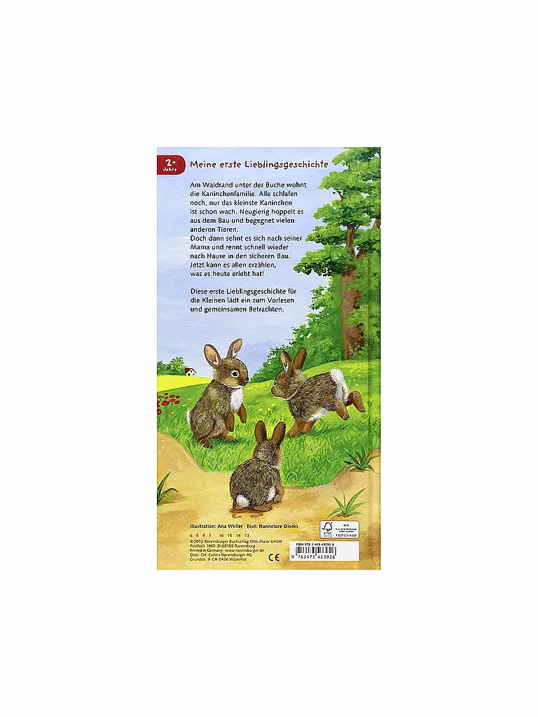 RAVENSBURGER | Buch - Ich bin das kleine Kaninchen (Ana Weller) | transparent