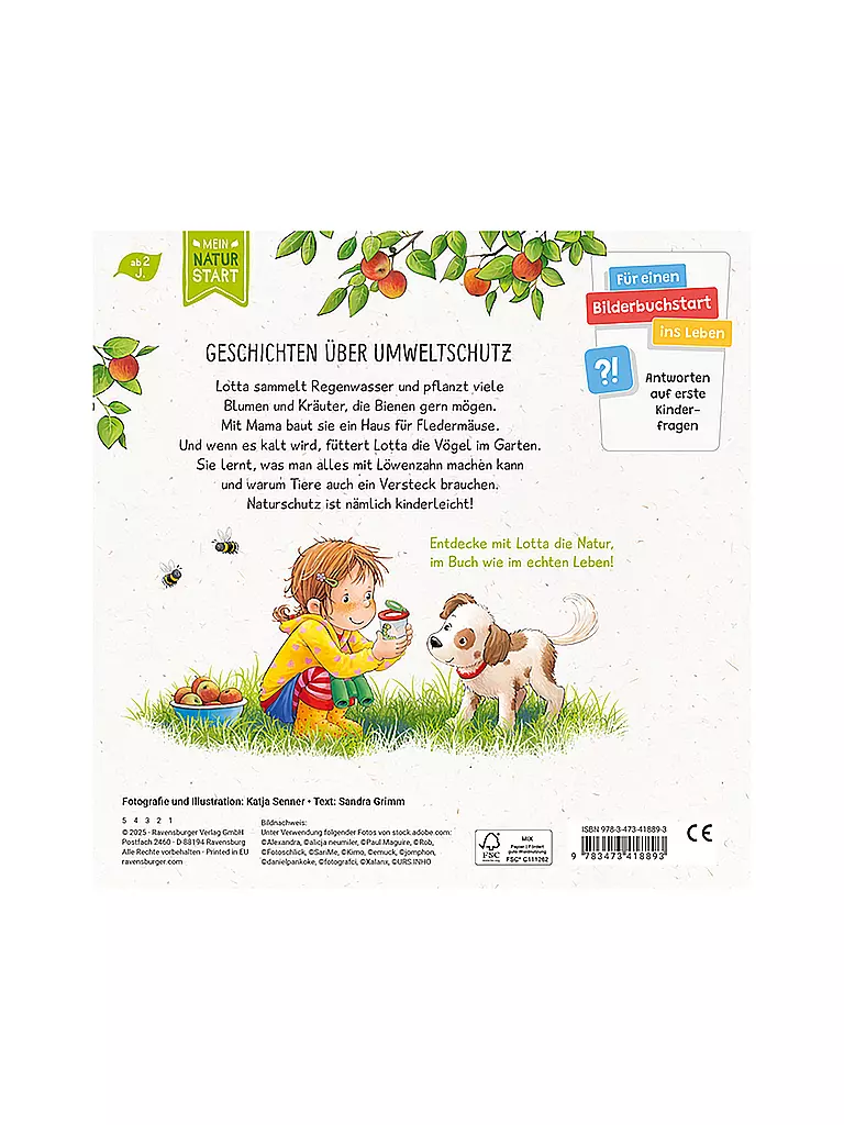 RAVENSBURGER | Buch - Lotta liebt die Natur, Sandra Grimm | keine Farbe