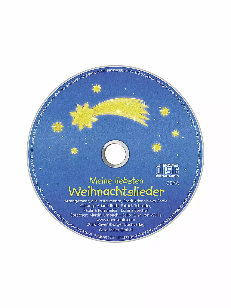 RAVENSBURGER | Buch - Meine liebsten Weihnachtslieder (Pappbilderbuch inkl. CD) | transparent