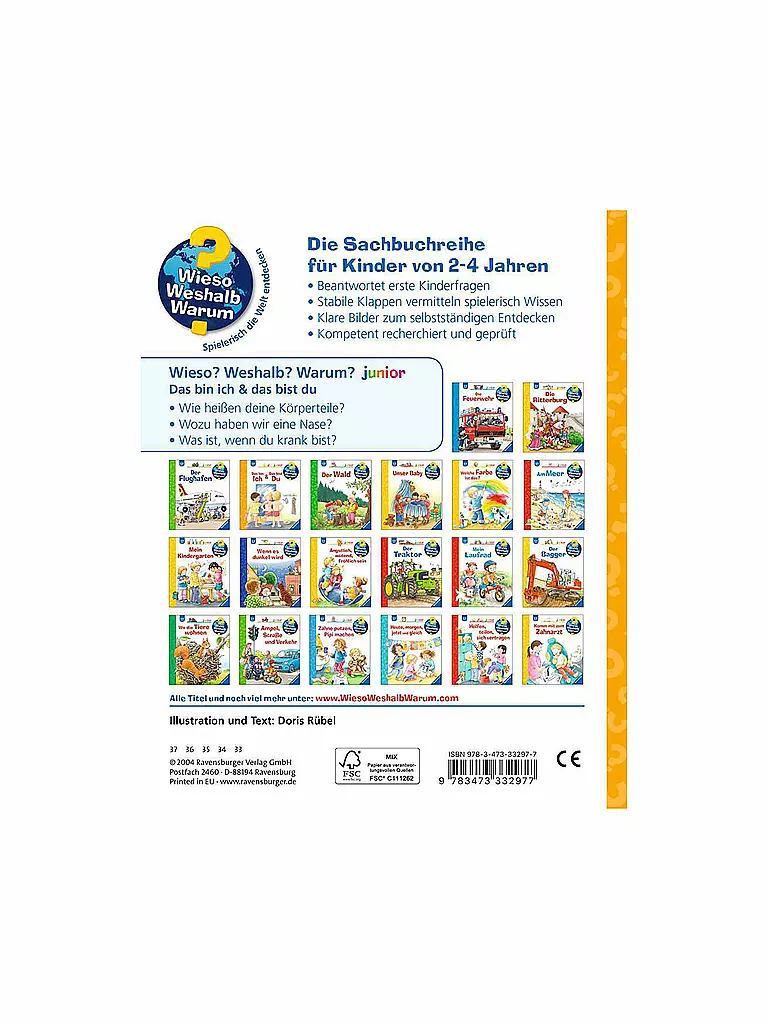 RAVENSBURGER | Buch - Wieso Weshalb Warum Junior - Das bin ich & Das bist du Band 5 | keine Farbe