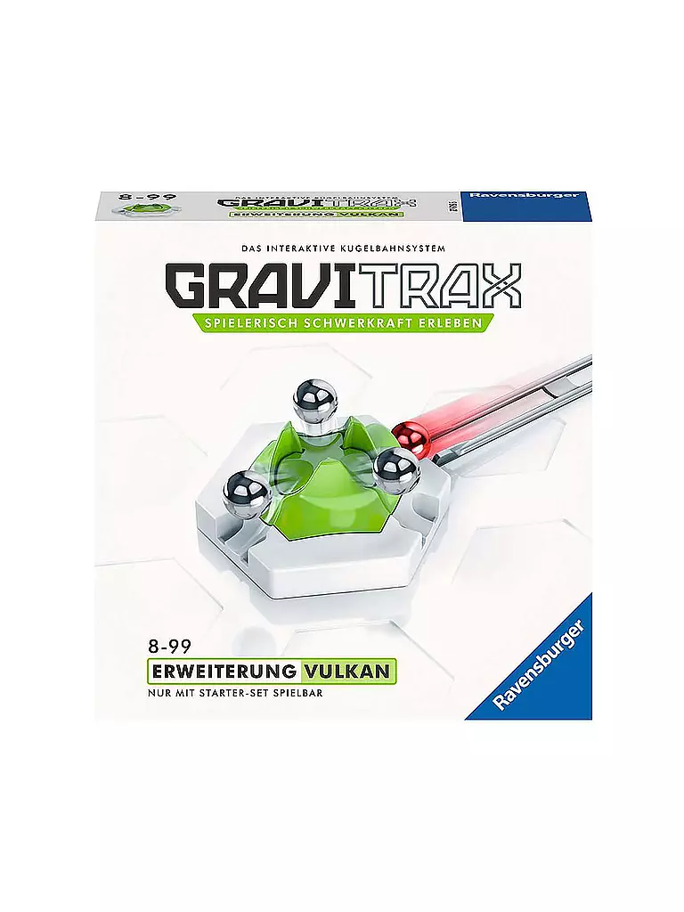 RAVENSBURGER | GraviTrax Kugelbahn - Erweiterung Action-Stein Vulkan 27619 | transparent