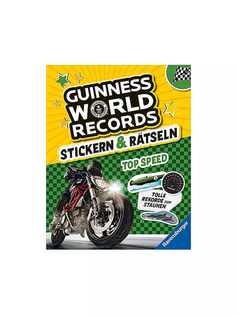RAVENSBURGER | Guinness World Sticker und Rätselbuch - Top Speed | keine Farbe