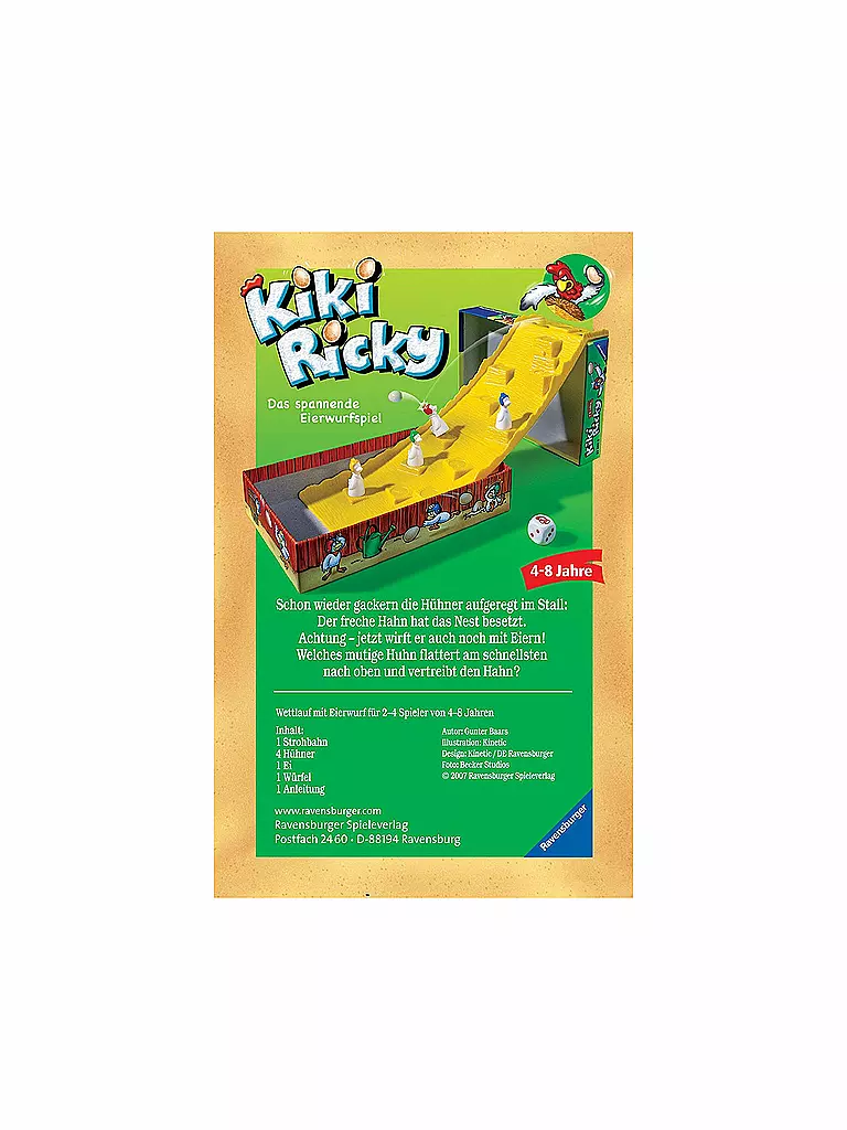 RAVENSBURGER | Kiky Ricky - Mitbringspiel | transparent
