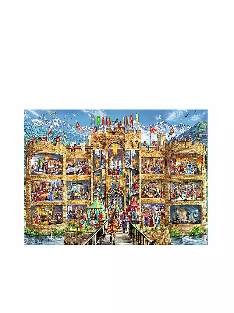 RAVENSBURGER | Kinderpuzzle - Blick in die Ritterburg 150 Teile | keine Farbe