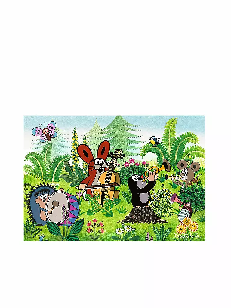 RAVENSBURGER | Kinderpuzzle - Der Maulwurf, Gartenparty mit Freunden 2x12 Teile | keine Farbe