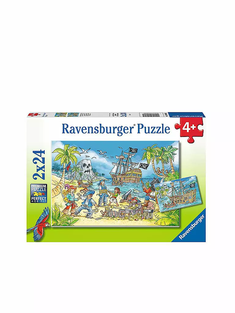 RAVENSBURGER | Kinderpuzzle - Die Abenteuerinsel 2x24 Teile | keine Farbe