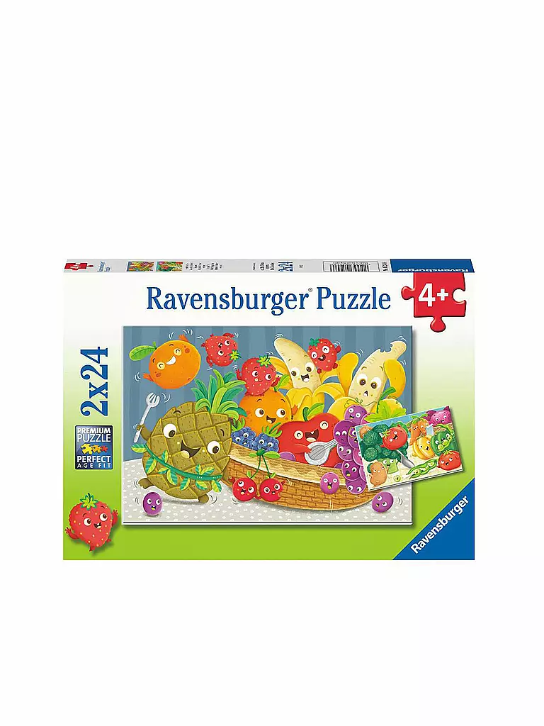 RAVENSBURGER | Kinderpuzzle - Freche Früchte - 2x24 Teile | keine Farbe