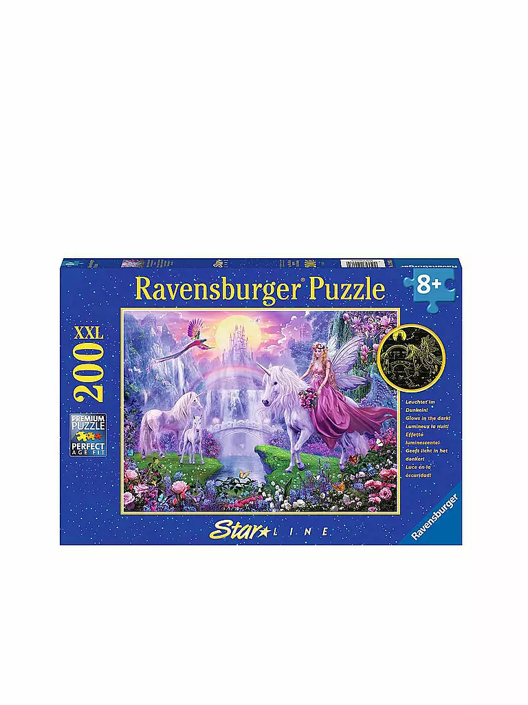 RAVENSBURGER | Kinderpuzzle - Magische Einhornnacht 200 Teile Nachtleuchtend | keine Farbe