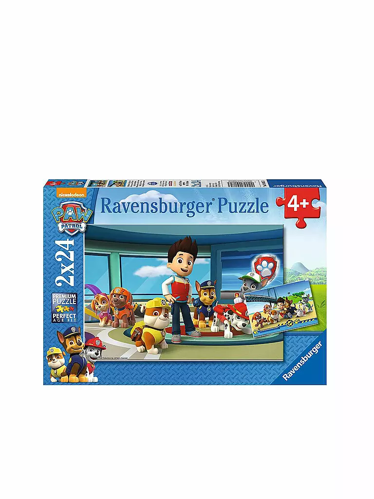 RAVENSBURGER | Kinderpuzzle - Paw Patrol Hilfsbereite Spürnasen 2x24 Teile | keine Farbe