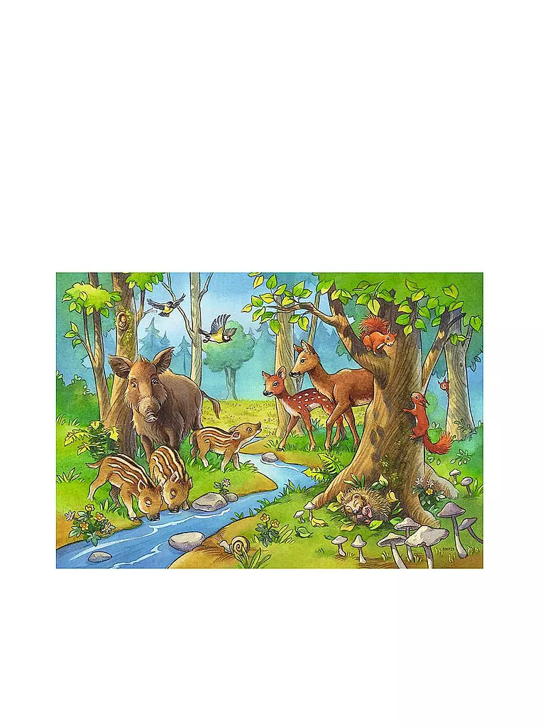 RAVENSBURGER | Kinderpuzzle - Tiere des Waldes 2x24 Teile | keine Farbe