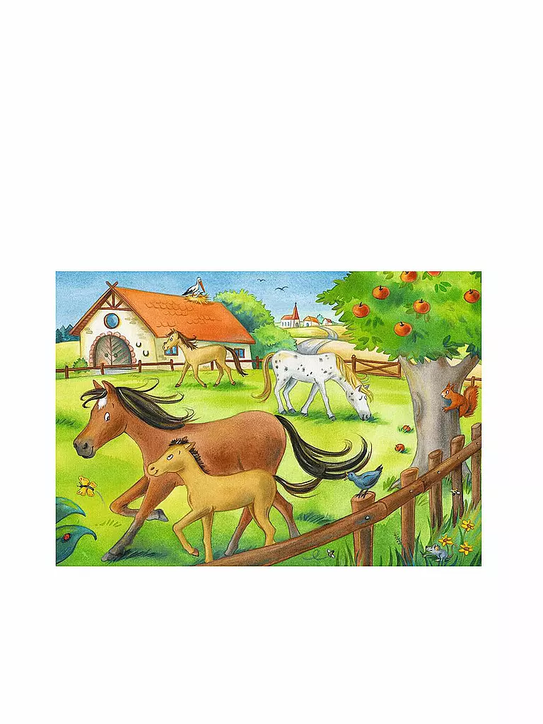 RAVENSBURGER | Kinderpuzzle 05178 - Ferien auf dem Pferdehof - 2x12 Teile | keine Farbe