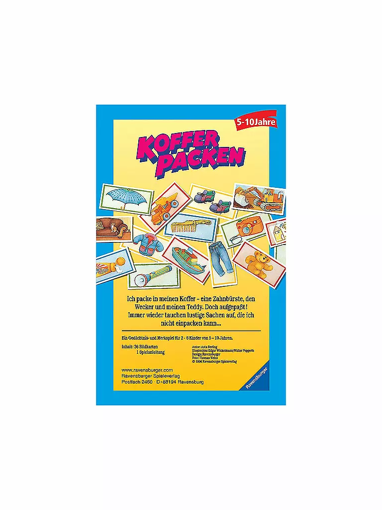 RAVENSBURGER | Koffer Packen - Mitbringspiel  | transparent