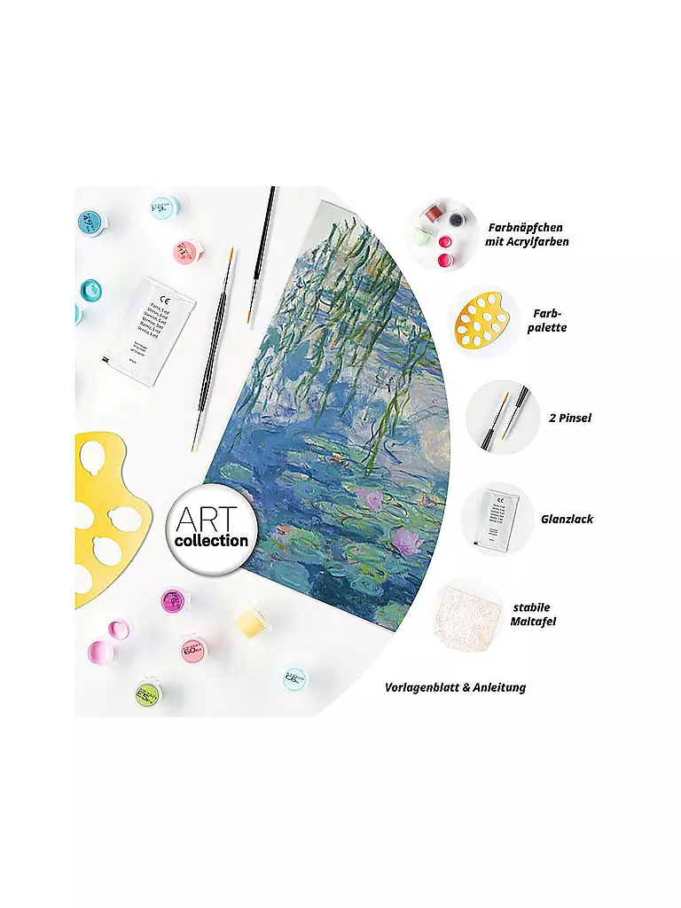 RAVENSBURGER | Malen nach Zahlen - ART Collection: Waterlilies (Monet) | keine Farbe