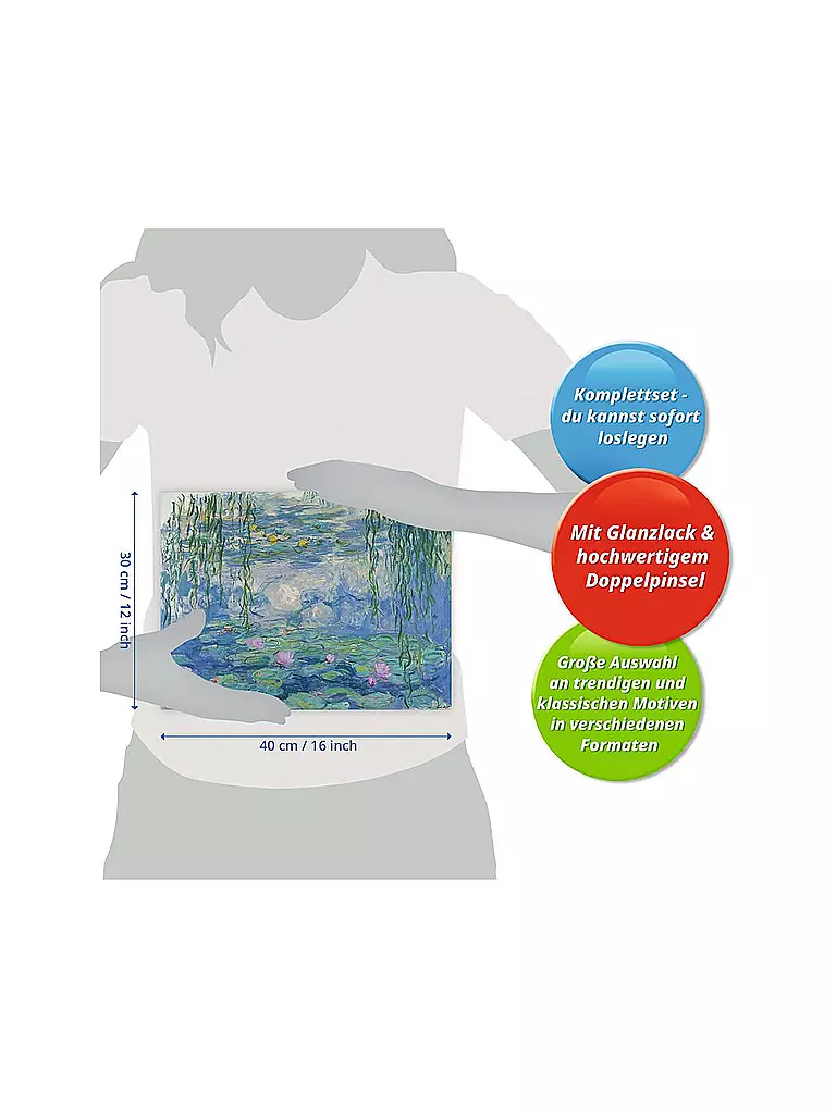 RAVENSBURGER | Malen nach Zahlen - ART Collection: Waterlilies (Monet) | keine Farbe