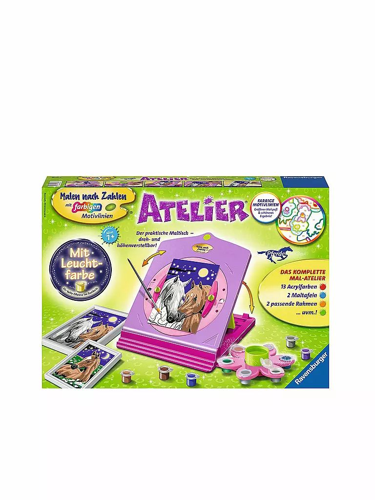 RAVENSBURGER | Malen nach Zahlen - Atelier Pferde | transparent