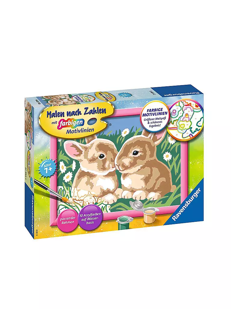 RAVENSBURGER | Malen nach Zahlen - Niedliche Häschen | keine Farbe