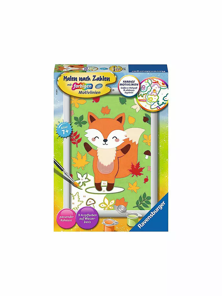 RAVENSBURGER | Malen nach Zahlen - Süßer Fuchs | keine Farbe