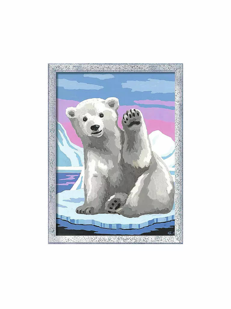 RAVENSBURGER | Malen nach Zahlen 28985 - Hallo, kleiner Eisbär | keine Farbe