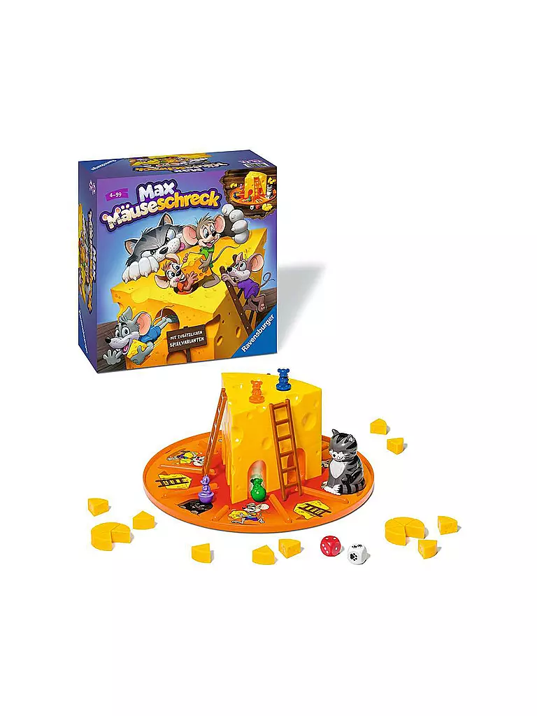 RAVENSBURGER | Max Mäuseschreck - Würfel-Laufspiel | keine Farbe