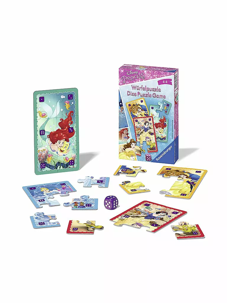 RAVENSBURGER | Mitbringspiel - Disney Princess Würfelpuzzle  | 