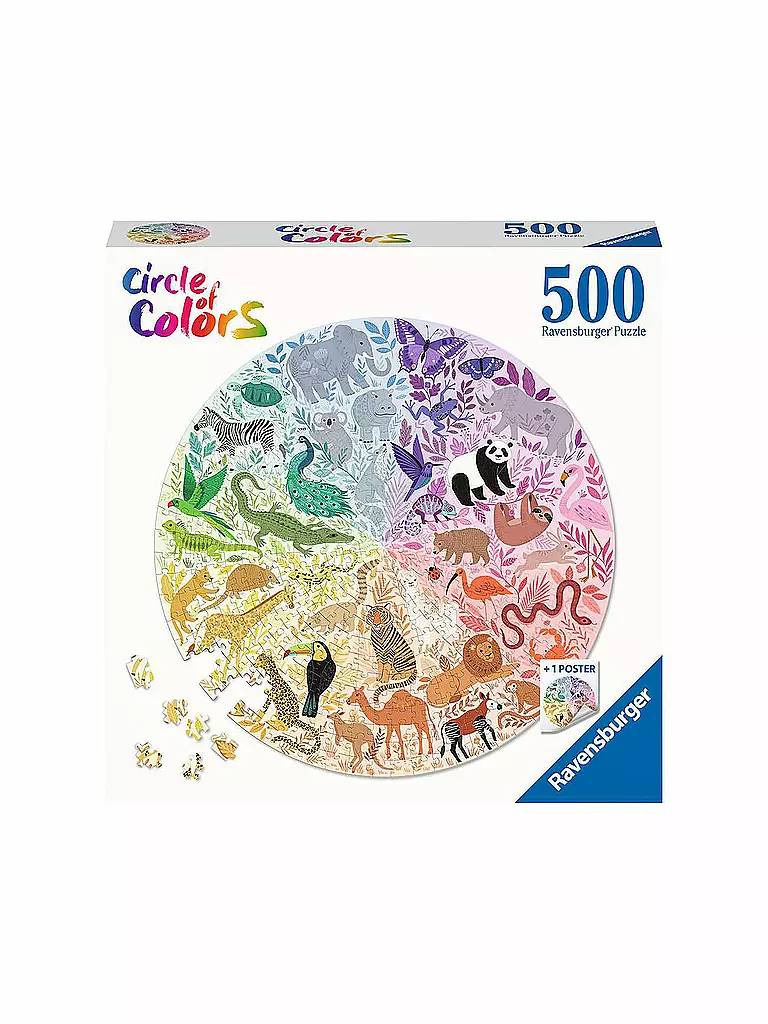 RAVENSBURGER | Puzzle - Circle of Colors - Animals 500 Teile | keine Farbe