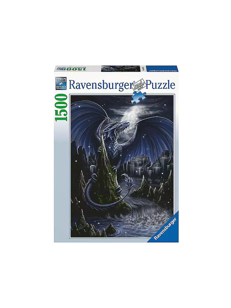 RAVENSBURGER | Puzzle - Der Schwarzblaue Drache - 1500 Teile | keine Farbe