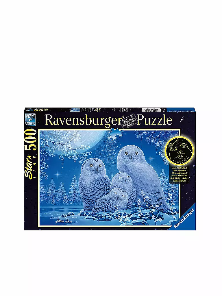RAVENSBURGER | Puzzle - Eulen im Mondschein - 500 Teile Star Line | keine Farbe