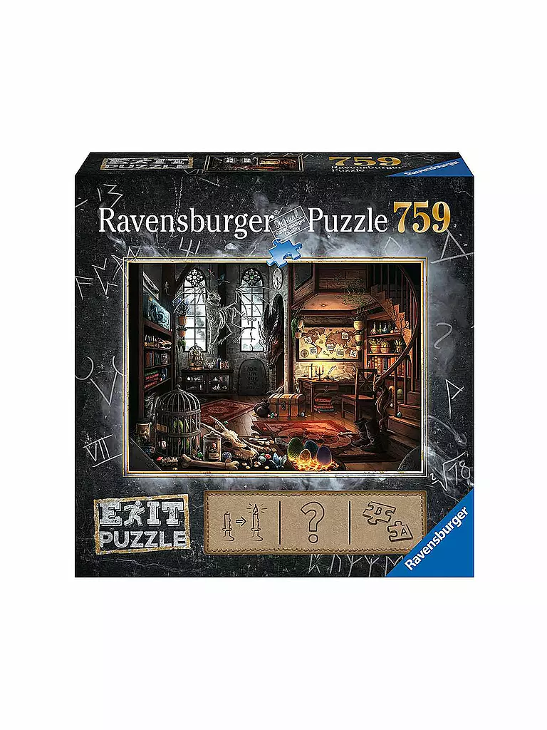 RAVENSBURGER | Puzzle - EXIT Im Drachenlabor - 759 Teile | transparent