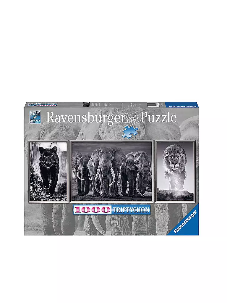 RAVENSBURGER | Puzzle - Panter, Elefanten, Löwe - 1000 Teile | keine Farbe