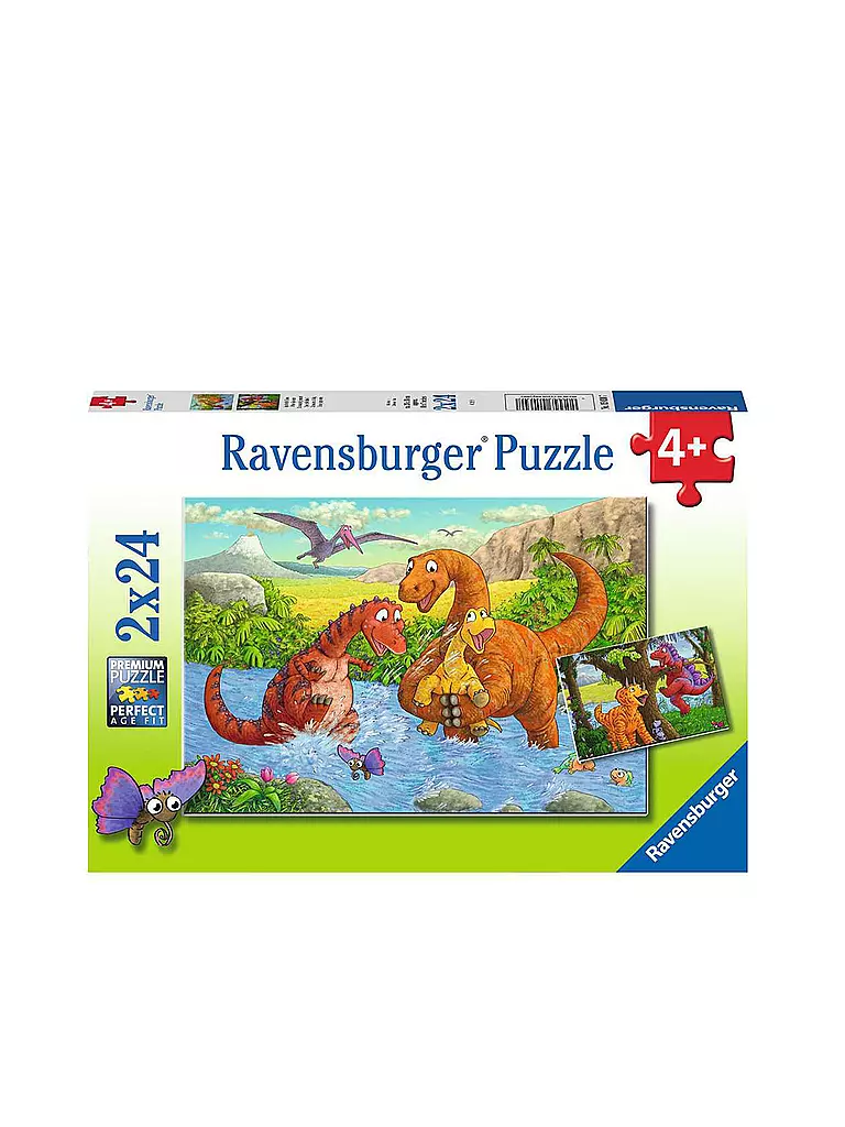 RAVENSBURGER | Puzzle - Spielende Dinos 2x24 Teile | keine Farbe