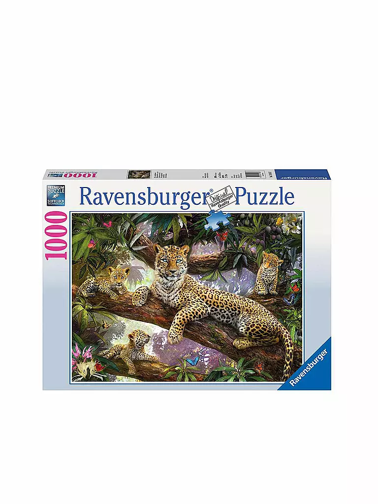 RAVENSBURGER | Puzzle - Stolze Leopardenmutter - 1000 Teile | keine Farbe