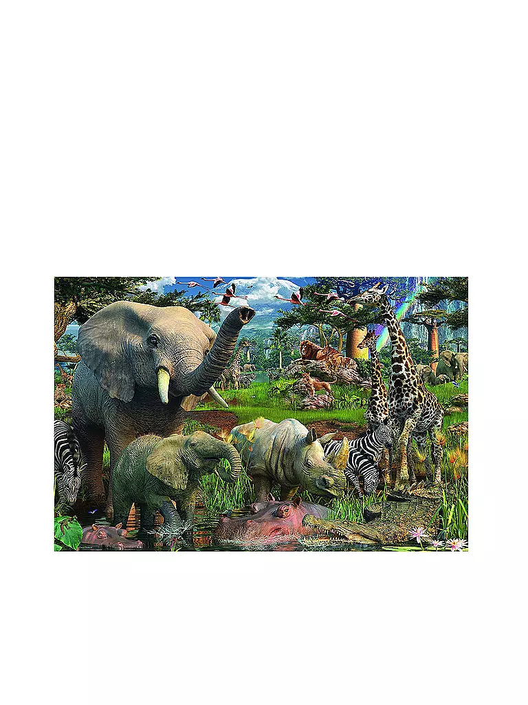 RAVENSBURGER | Puzzle - Tiere an der Wasserstelle (3000 Teile) | transparent