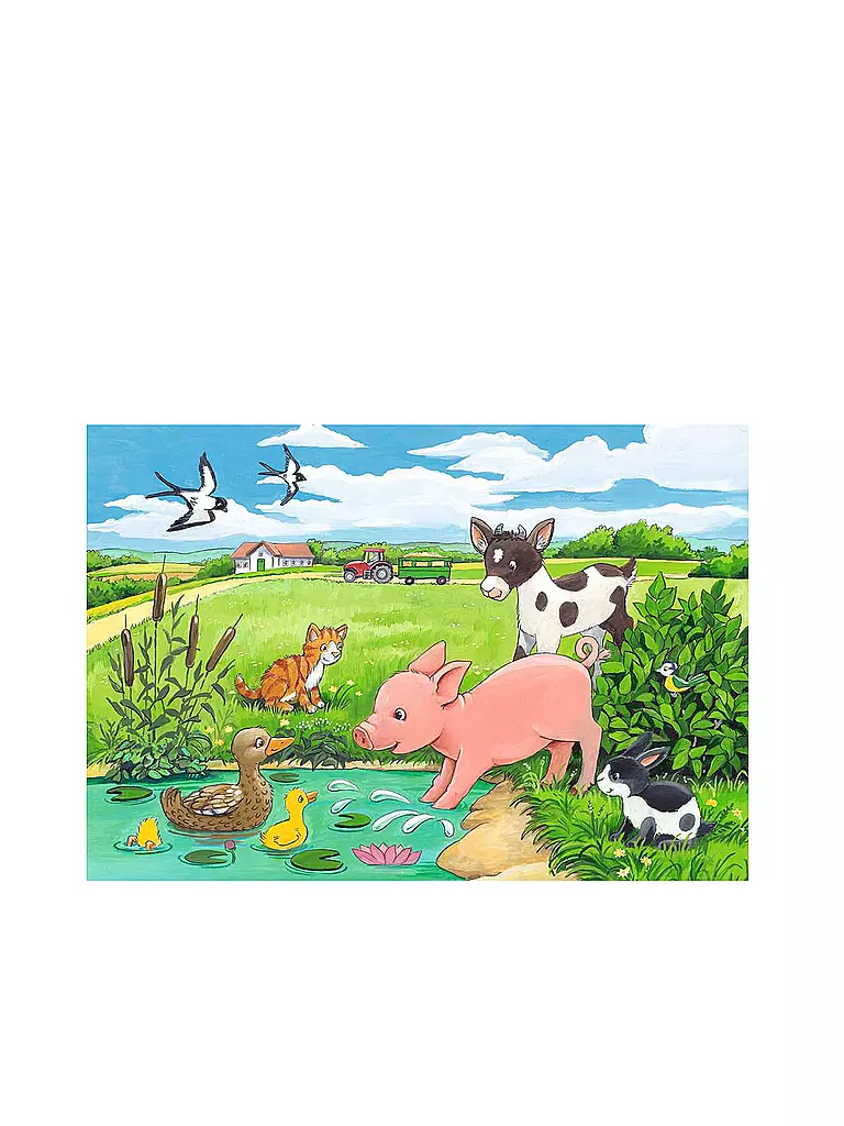RAVENSBURGER | Puzzle - Tierkinder auf dem Land 2x12 Teile | keine Farbe