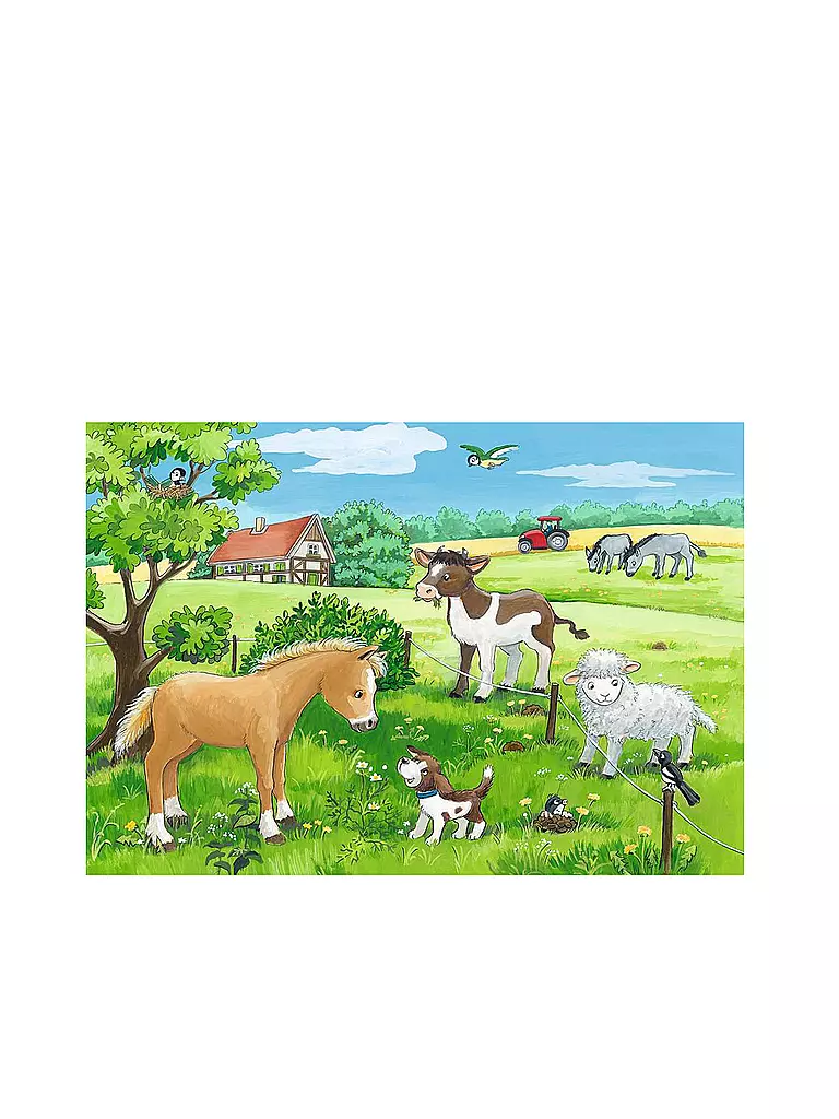 RAVENSBURGER | Puzzle - Tierkinder auf dem Land 2x12 Teile | keine Farbe