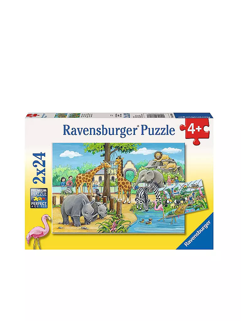 RAVENSBURGER | Puzzle - Willkommen im Zoo 2x24 Teile | keine Farbe